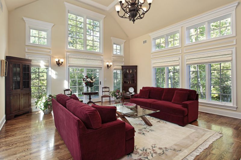 Living Room with Multiple Window Styles